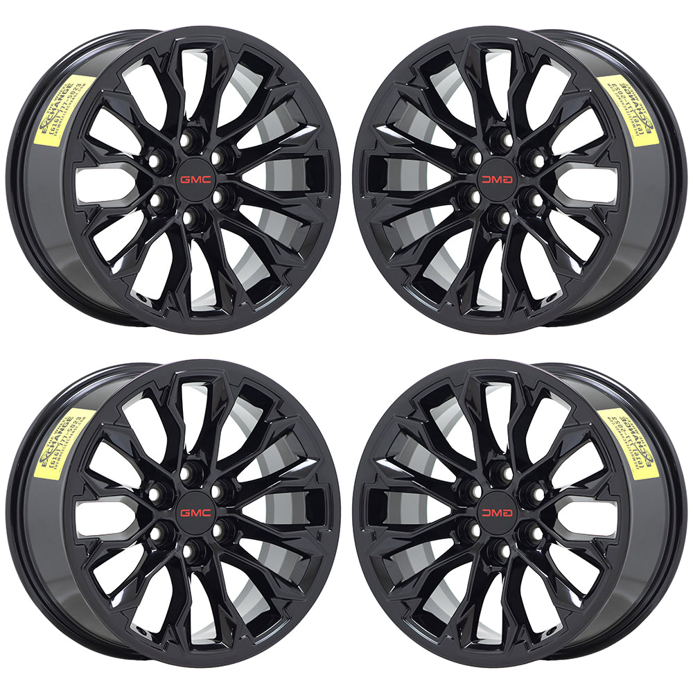 17" GMC Canyon Gloss Black wheels rims Factory OEM set 5891 EXCHANGE